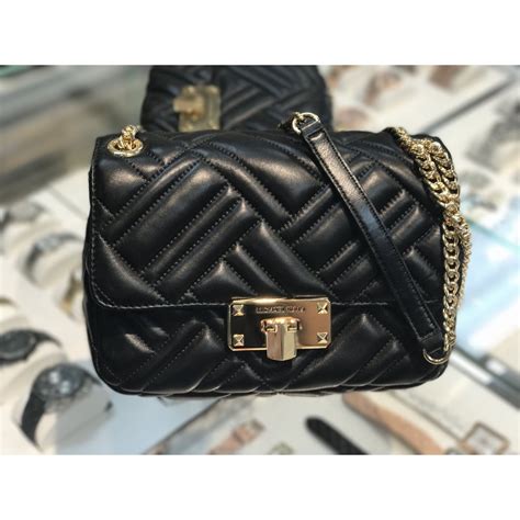 black peyton bag michael kors|Peyton Medium Quilted Shoulder Bag .